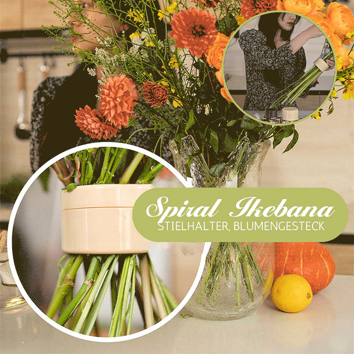 🌸 Hver gang et perfekt blomsterarrangement – spiralholderen holder stilkene præcis, hvor du vil have dem! 🌀
