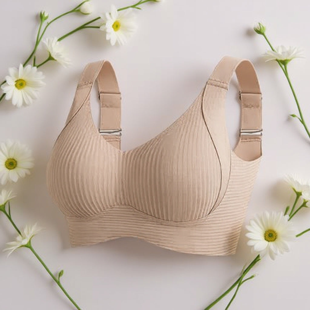 🎁 Helt ny kampagne: Køb 1 og få 3 sæt gratis 🔥 Trådløs push-up-bh med supergod støtte 👍  Sig farvel til hængende bryster