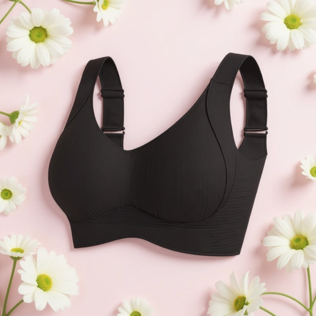 🎁 Helt ny kampagne: Køb 1 og få 3 sæt gratis 🔥 Trådløs push-up-bh med supergod støtte 👍  Sig farvel til hængende bryster