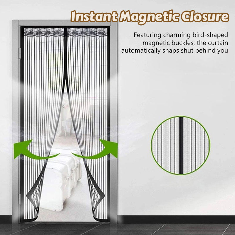🦟 Hold skadedyr ude – monteres på 2 minutter! Dørgardinet af magnetisk net! 🚪✨