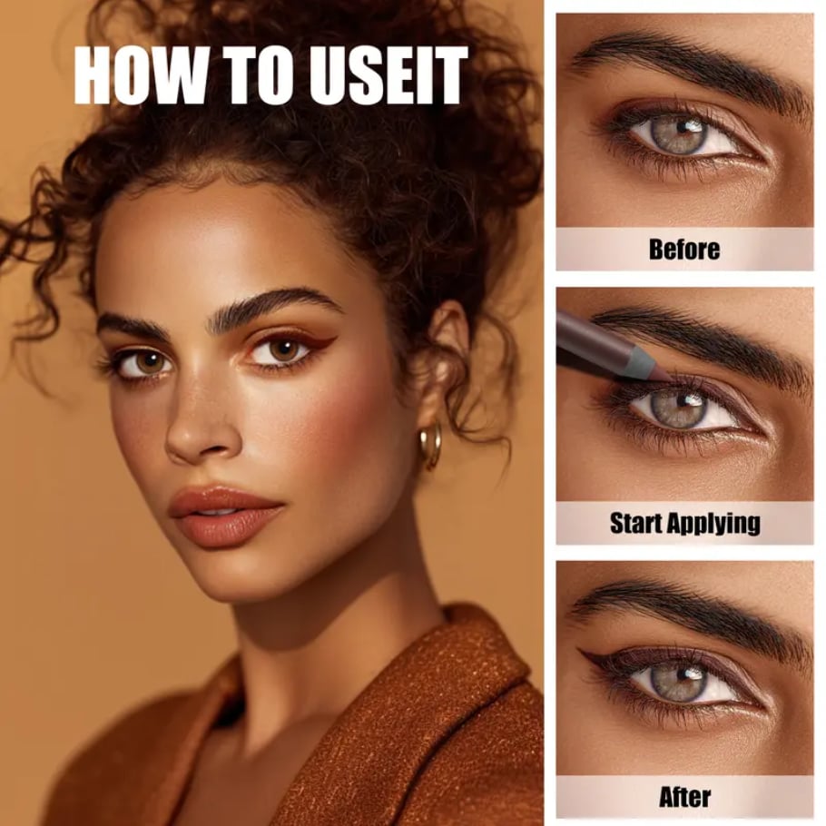 💦👁️24-timers vandfast eyeliner-blyant med indbygget spidser