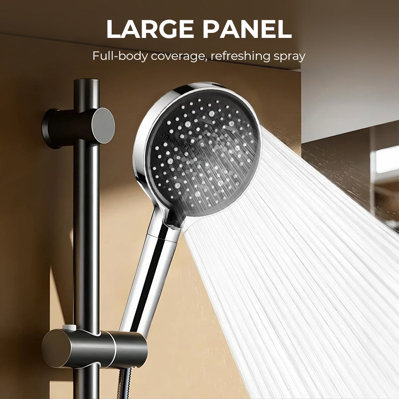 🌧️ Er vandtrykket for lavt? Dette regnbrusehoved er løsningen – med otte indstillelige stråleindstillinger leverer det et sandt skybrud! 💪🚿