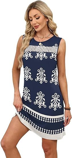 Summer Dresses for Women 2026 Beach Vacation Spring Fashion Clothing Lace Mini Tank Dress with Pockets