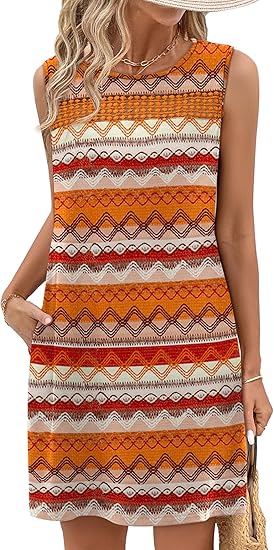 Summer Dresses for Women 2026 Beach Vacation Spring Fashion Clothing Lace Mini Tank Dress with Pockets