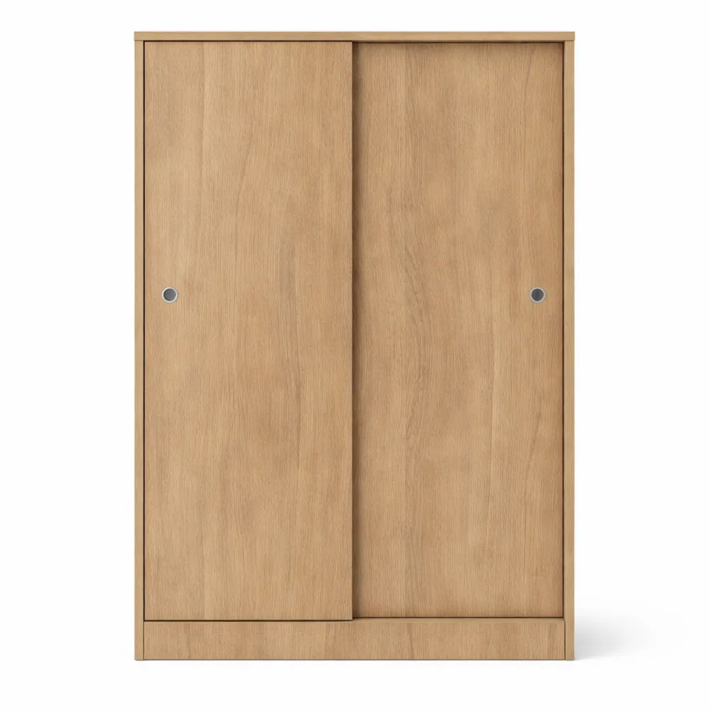 Armoire à portes coulissantes en bois clair - 120x74x33 cm