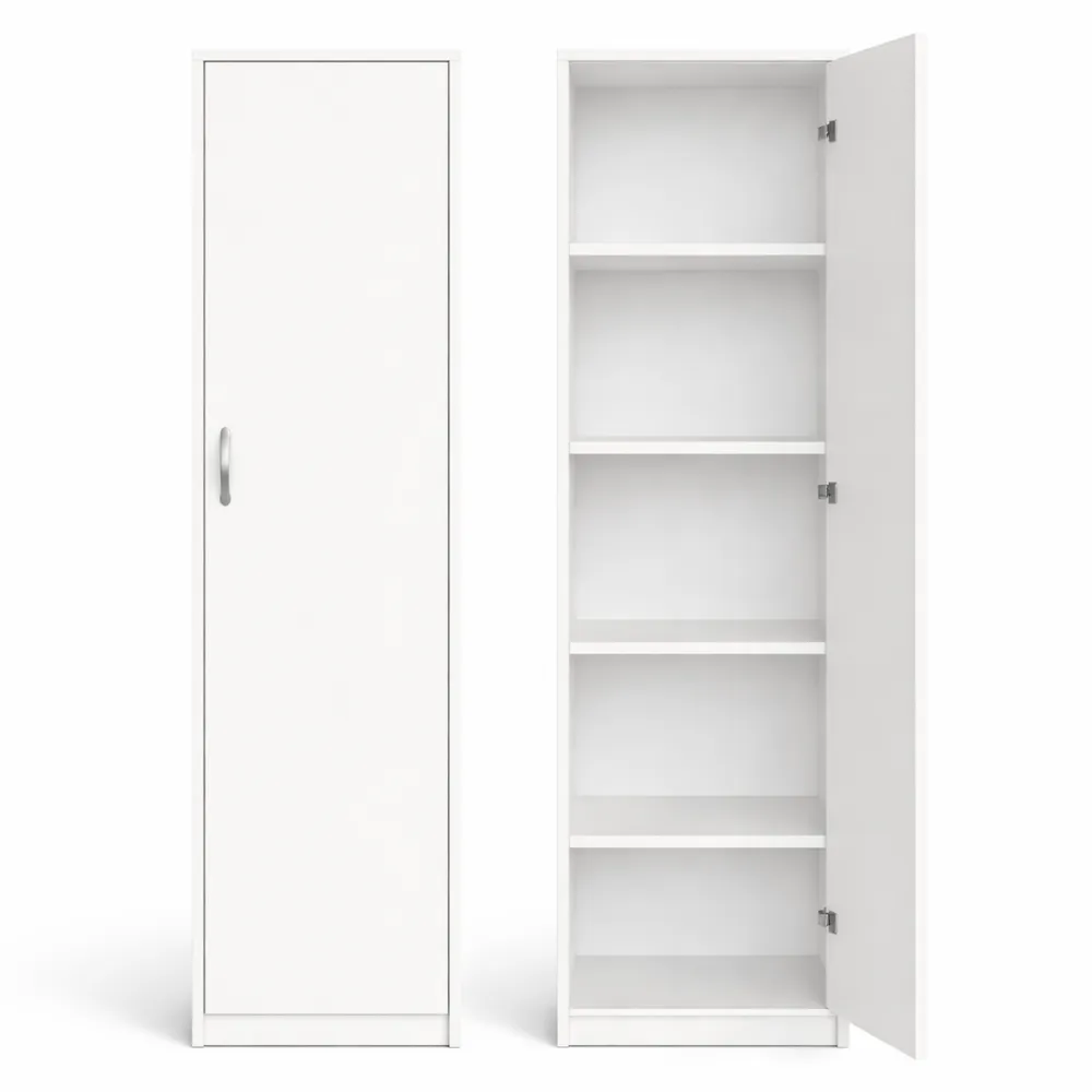 Armoire de Rangement à 5 Étagères avec Porte Unique - Idéale pour Chambre ou Salle de Bain