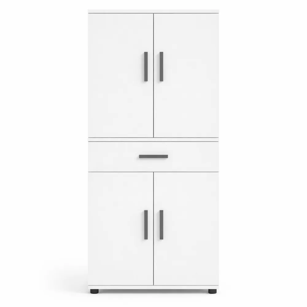 Armoire moderne avec tiroir et étagères pour espace de vie