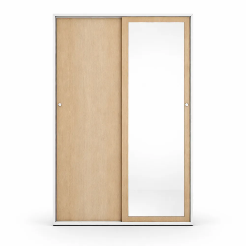 Armoire coulissante moderne avec miroir et tringle