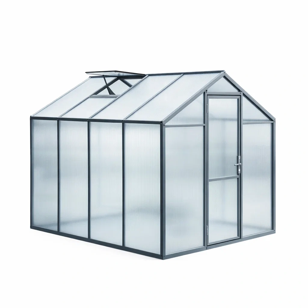 Gewächshaus aus Aluminium mit Polycarbonatplatten-dwelldecorum