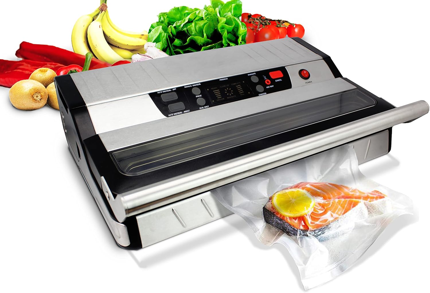 ALFA envasadora al vacío semi industrial - máquina automática de acero inoxidable con prestaciones avanzadas para alimentos-Casamyio