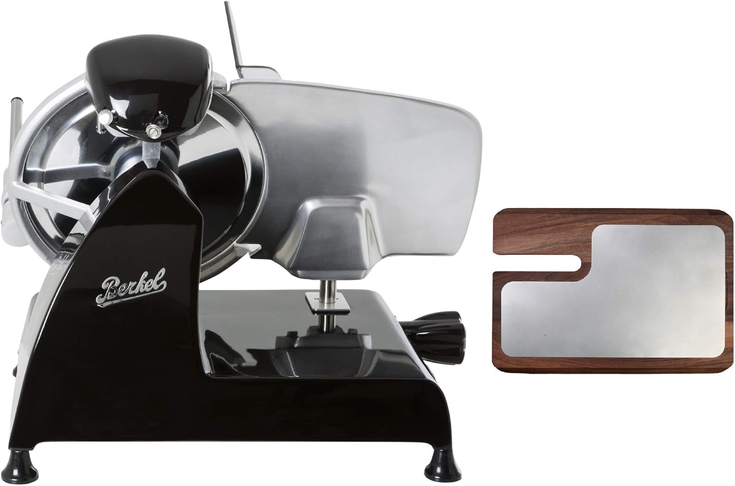 BERKEL Red Line 250 cortadora negra - rebanadora eléctrica y manual de acero inoxidable - incluye tajadera en ceniza y cuchilla inoxidable-Casamyio