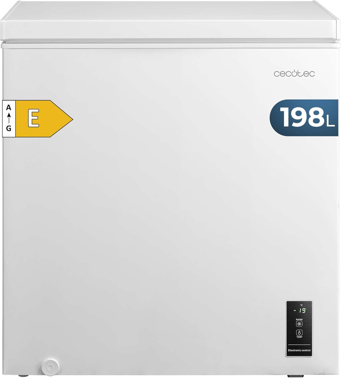 Cecotec Bolero CoolMarket Chest 198P White E - congelador horizontal 198 litros - cesta con asas - Fast Freezing - Dual Function-Casamyio
