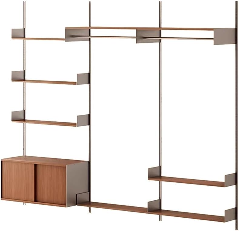 Rygcrud librería de montaje en pared - Estantería abierta con armario de almacenamiento para salón dormitorio 200x240 cm-Casamyio