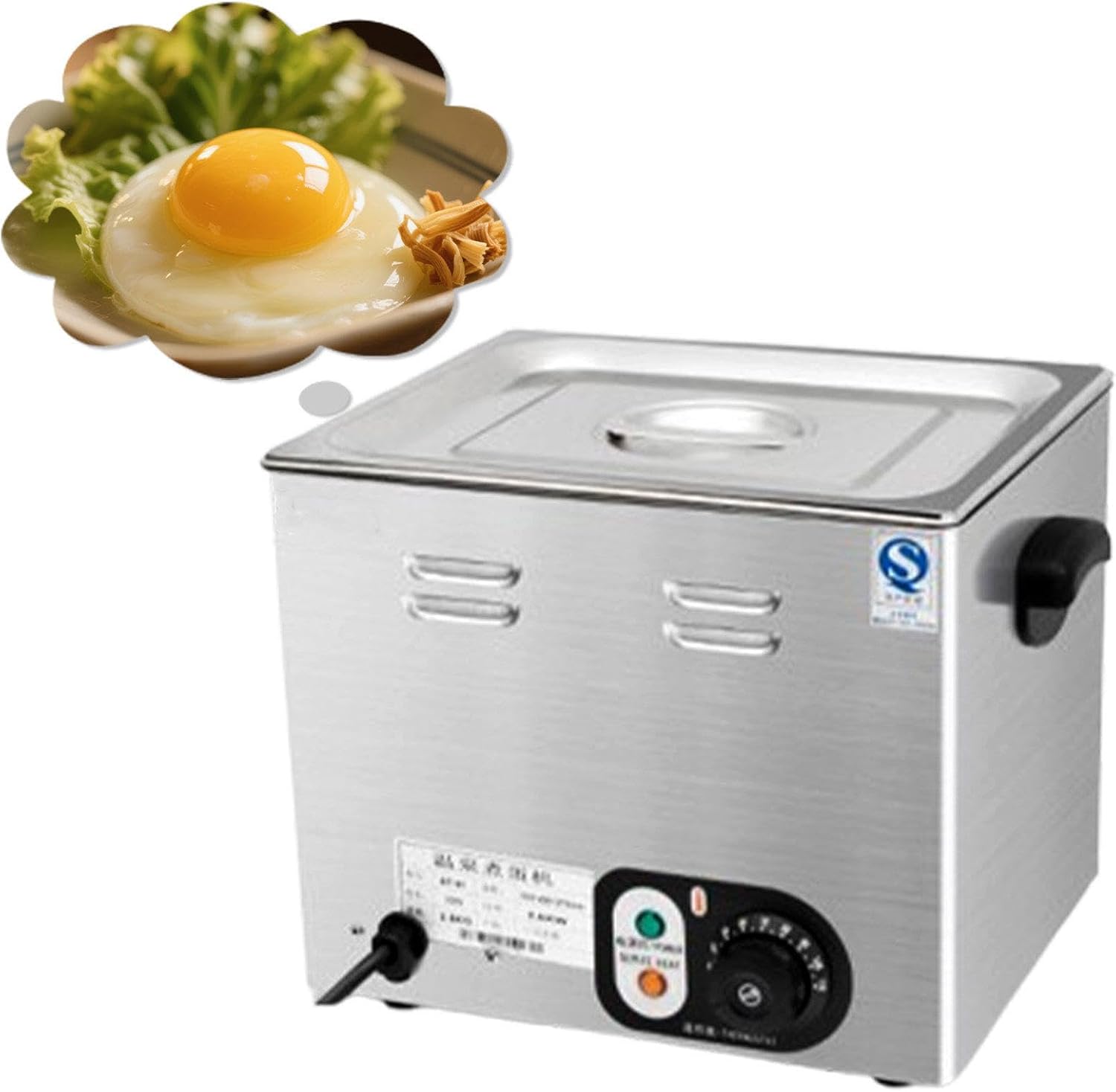 Cocedor comercial de huevos de acero inoxidable - 60 posiciones con preparación de aguas termales color A-Casamyio