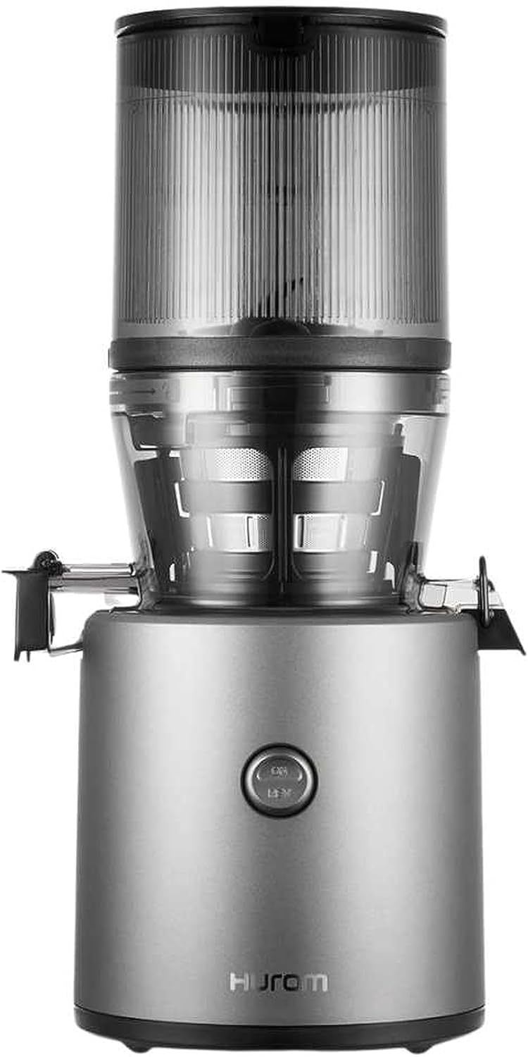 HUROM H320N gris titanio - exprimidor lento eléctrico 2 litros sin BPA para frutas y verduras enteras-Casamyio