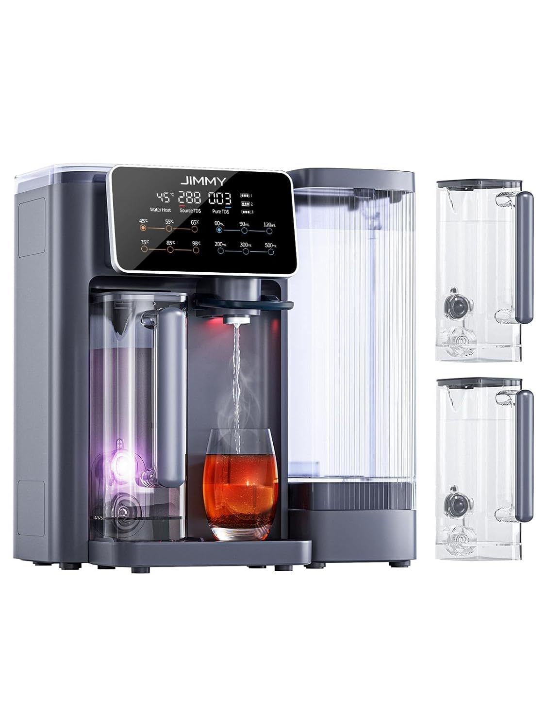 Jimmy R9 purificador de agua por ósmosis inversa - 5 L con dispensador de agua caliente UV y monitor TDS-Casamyio