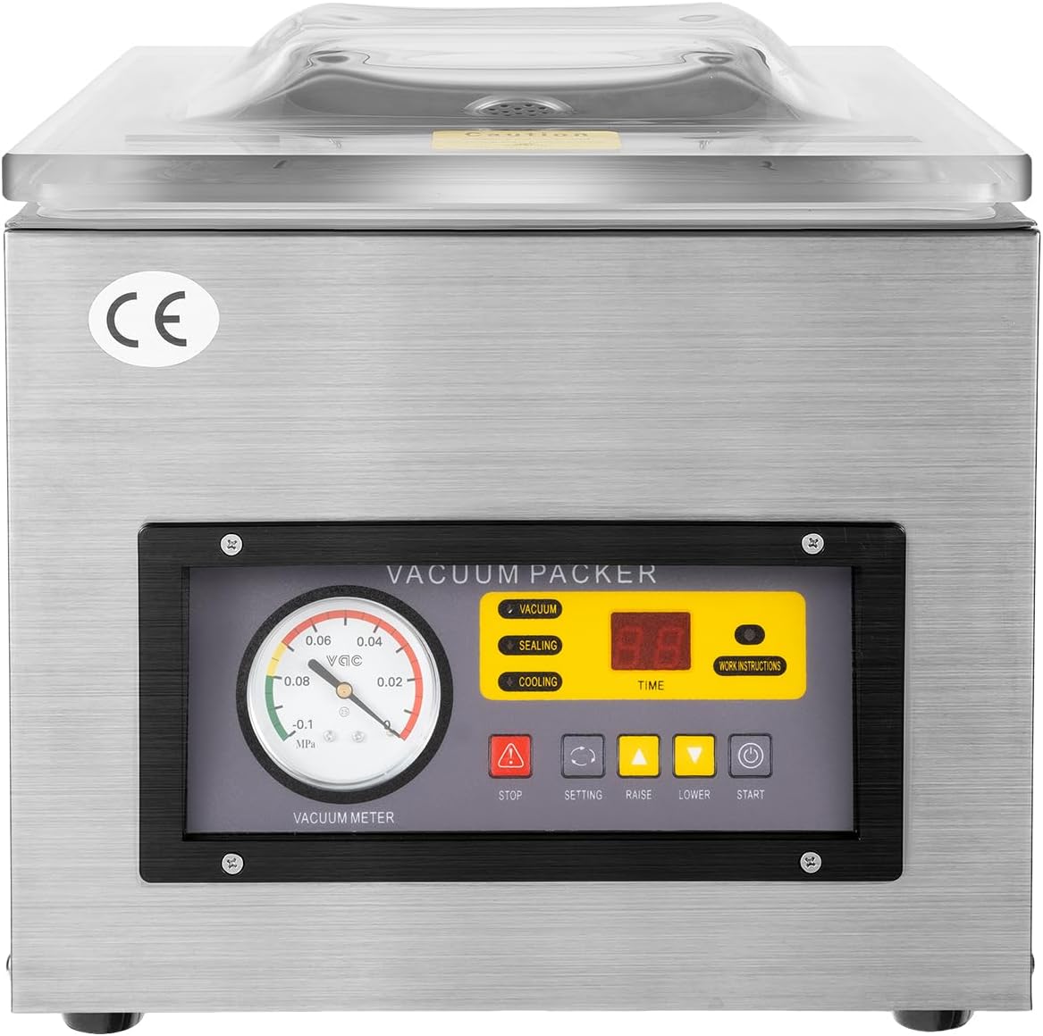 Máquina de envasado al vacío profesional DZ 260 - selladora industrial de película 220 V de acero inoxidable-Casamyio