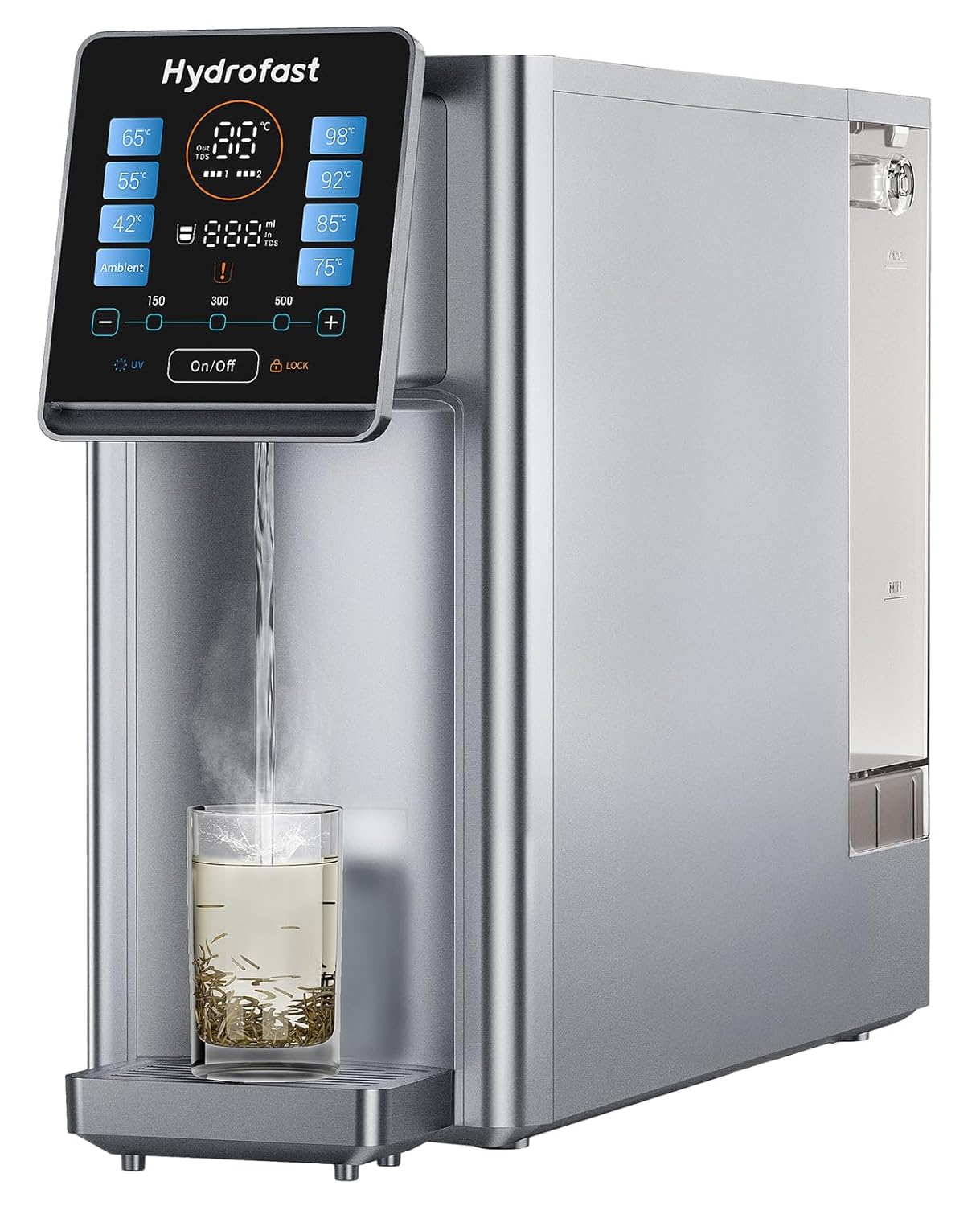 Purificador de agua W100 por ósmosis inversa - Encimera 4 L con 6 etapas 8 temperaturas y filtro alcalino-Casamyio