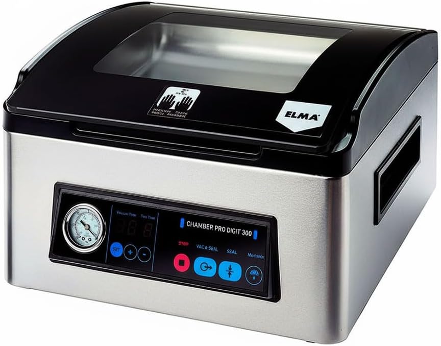 ELMA Chamber Pro Digit 300 - envasadora al vacío profesional de cámara 350 W con barra de sellado de 30 cm para líquidos y uso intensivo-Casamyio