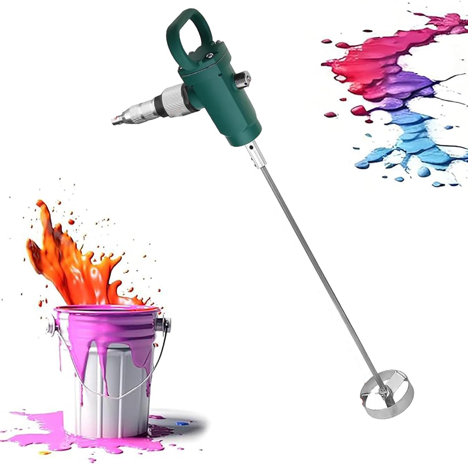 Mezclador neumático portátil para pintura - regulador de velocidad continua - mezcla eficiente y silenciosa para taller-Casamyio