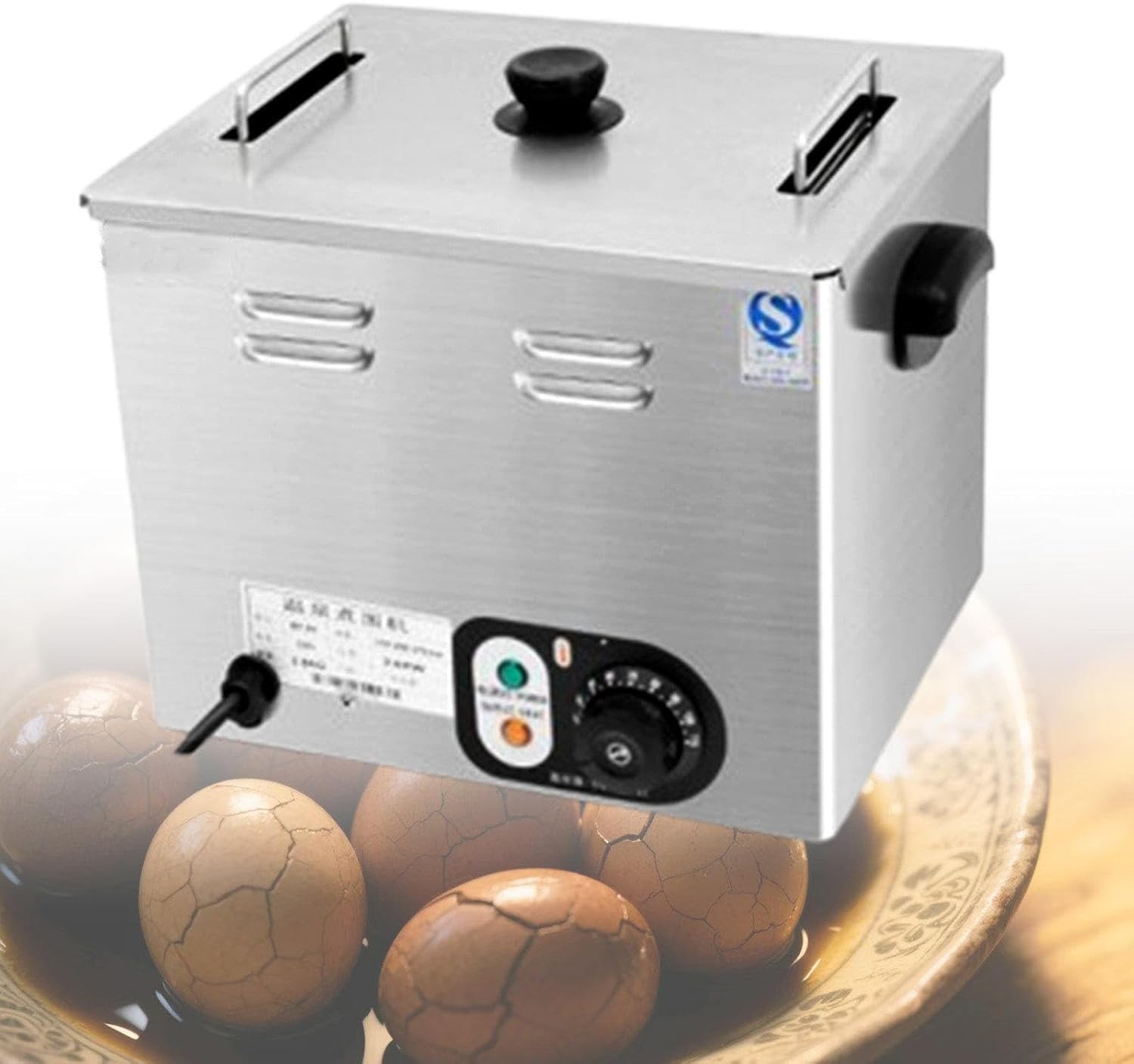 Hervidor automático de huevos de aguas termales - Cocedor de gran capacidad para huevos blandos y semiduros color B-Casamyio