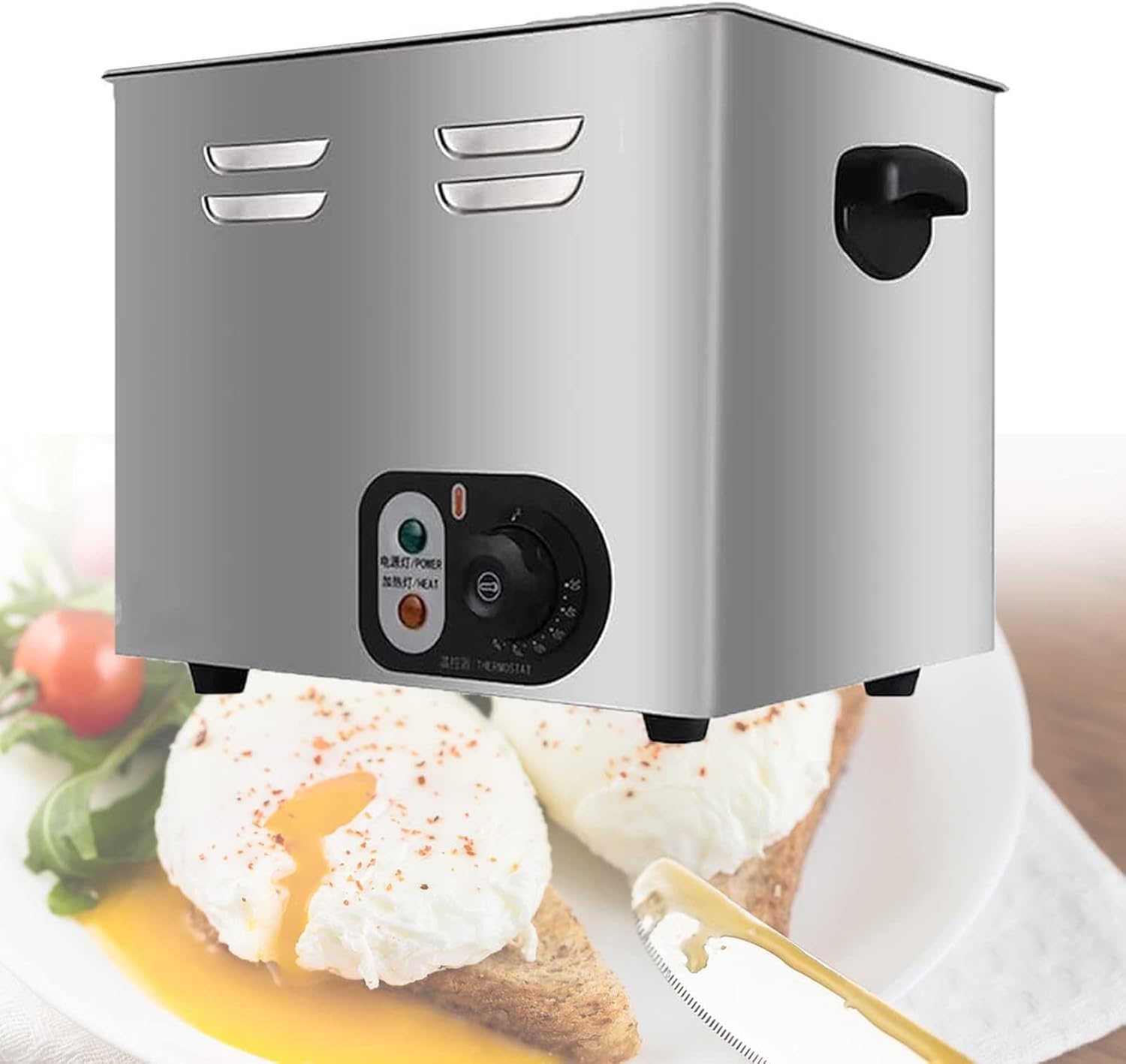 Cocedor comercial de huevos de aguas termales 2600 W - vaporizador automático 60 huevos - temperatura ajustable para restaurante-Casamyio