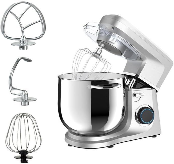 Batidora de pie 11 litros - amasadora eléctrica 1700 vatios con gancho batidor y agitador para cocina y repostería-Casamyio