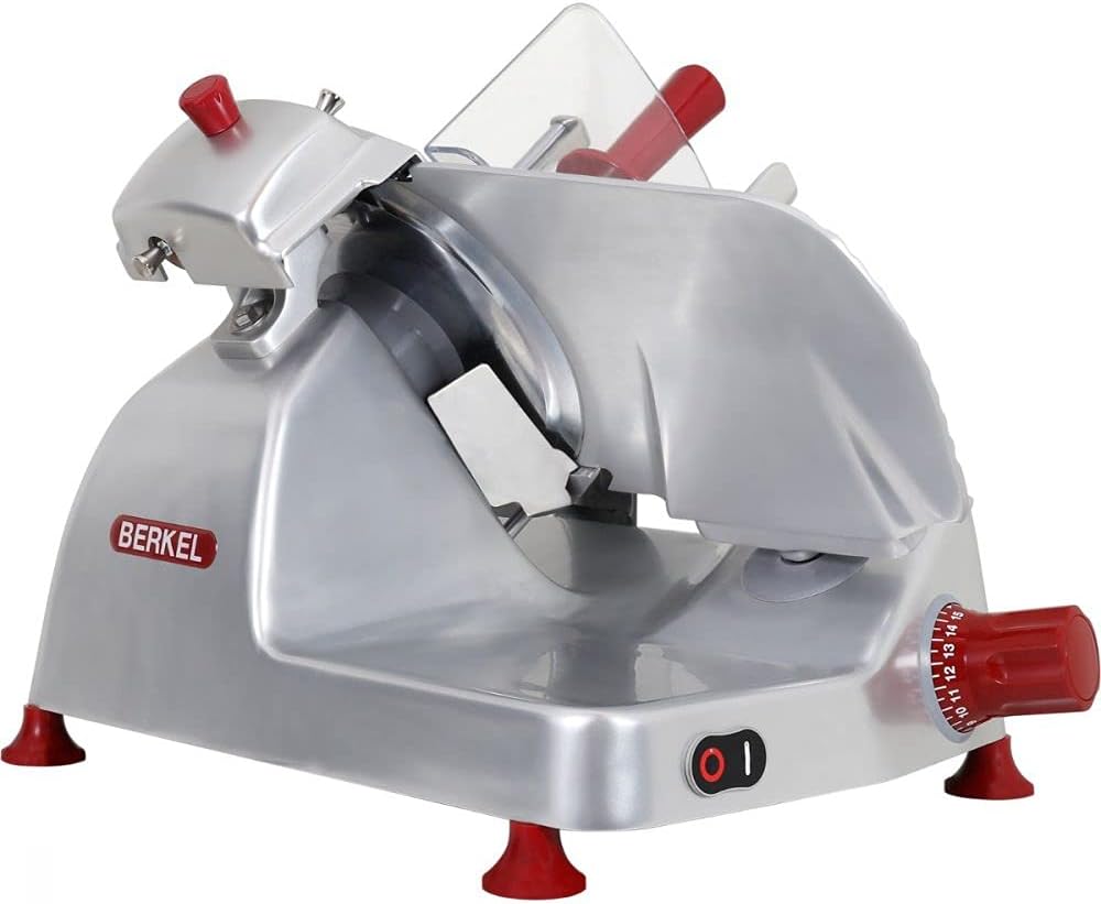 BERKEL Pro Line XS25 cortadora eléctrica roja - rebanadora automática de acero inoxidable - cuchilla metálica para múltiples alimentos-Casamyio