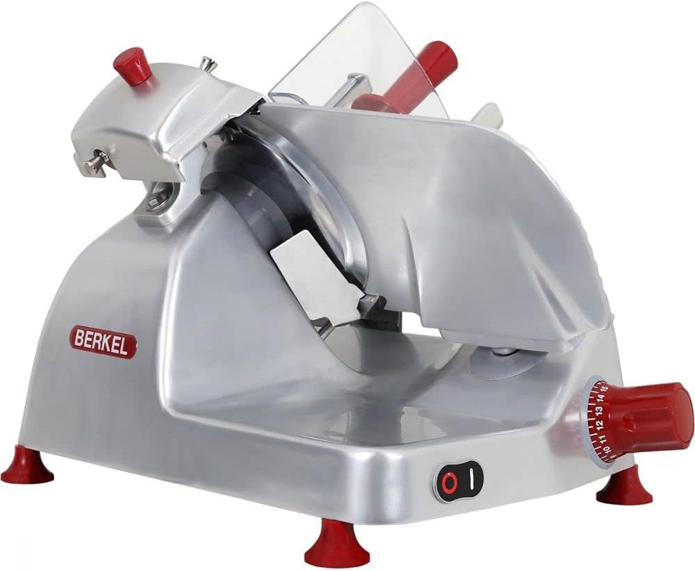 BERKEL Pro Line XS25 cortadora eléctrica roja - rebanadora automática de acero inoxidable - cuchilla metálica para múltiples alimentos-Casamyio
