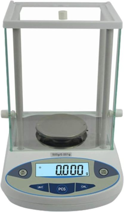 Báscula digital para joyería - balanza analítica de laboratorio 500 g 0 001 g - parabrisas y función de conteo científico-Casamyio