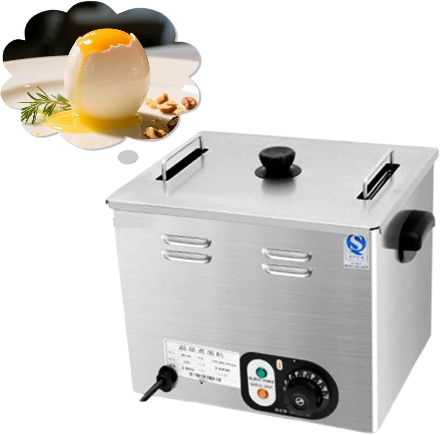 Cocedor inteligente de huevos con temporizador - Capacidad 60 huevos al vapor pasados por agua color B-Casamyio