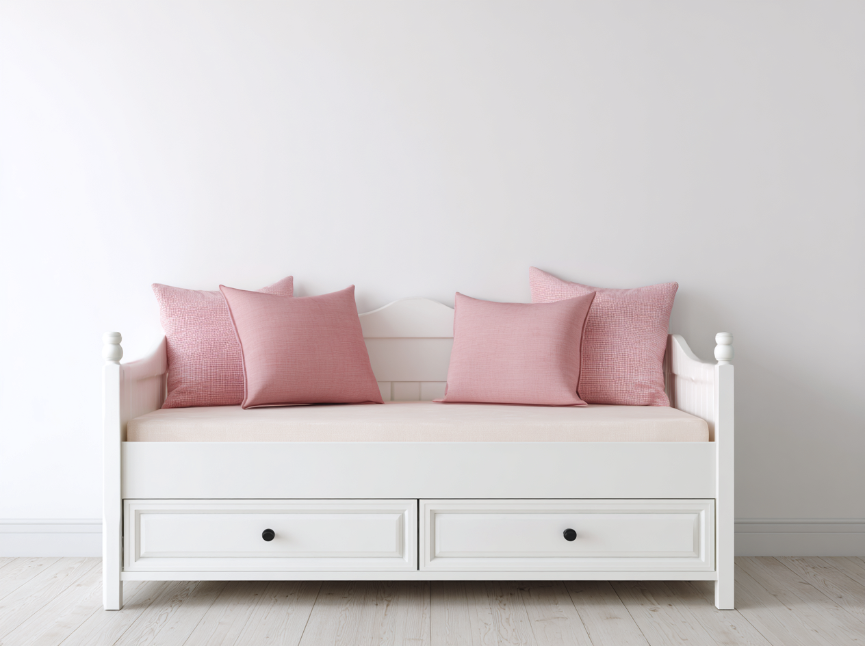 Sofás cama madera 200x90x95 cm blanco estilo clásico funcional-Casamyio