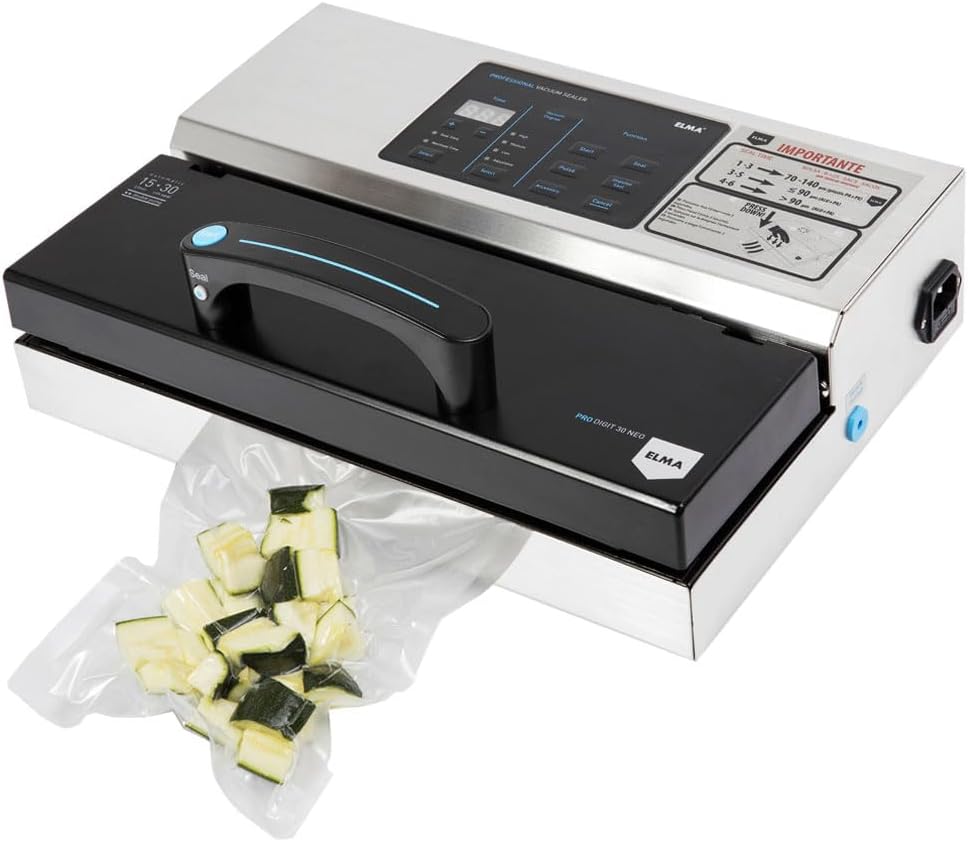 ELMA Digit 30 Neo II - máquina envasadora al vacío profesional semiautomática 475 W con doble bomba y función manos libres-Casamyio