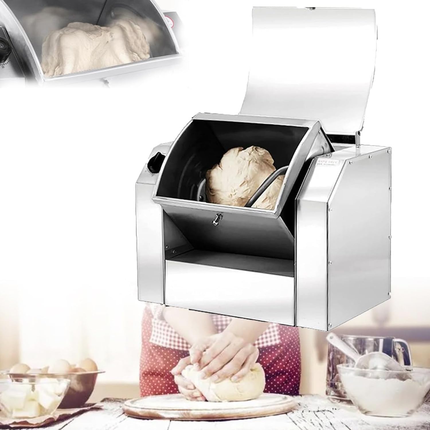 Amasadora de masa comercial para panadería - máquina de harina para pizza - producción 30 kg 50 kg 75 kg 85 kg por hora-Casamyio