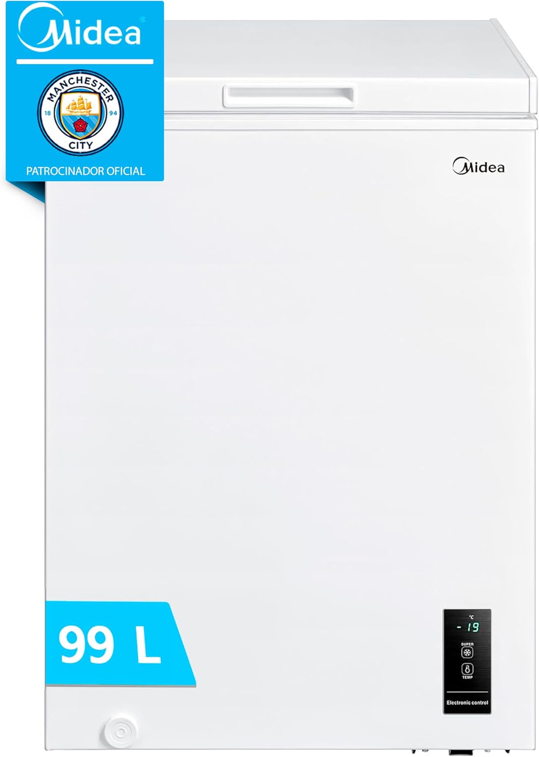 MIDEA Arcón congelador pequeño 99 L - motor inverter control electrónico cestas con asa blanco-Casamyio