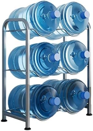 Estante para jarras de agua de cinco galones - organizador resistente de seis ranuras - ahorro de espacio para casa oficina y cocina-Casamyio