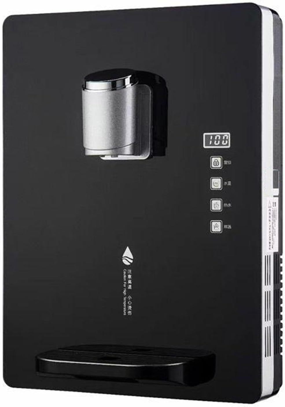 Dispensador de agua de pared - Calentador de agua potable con bloqueo infantil y control táctil en color negro-Casamyio
