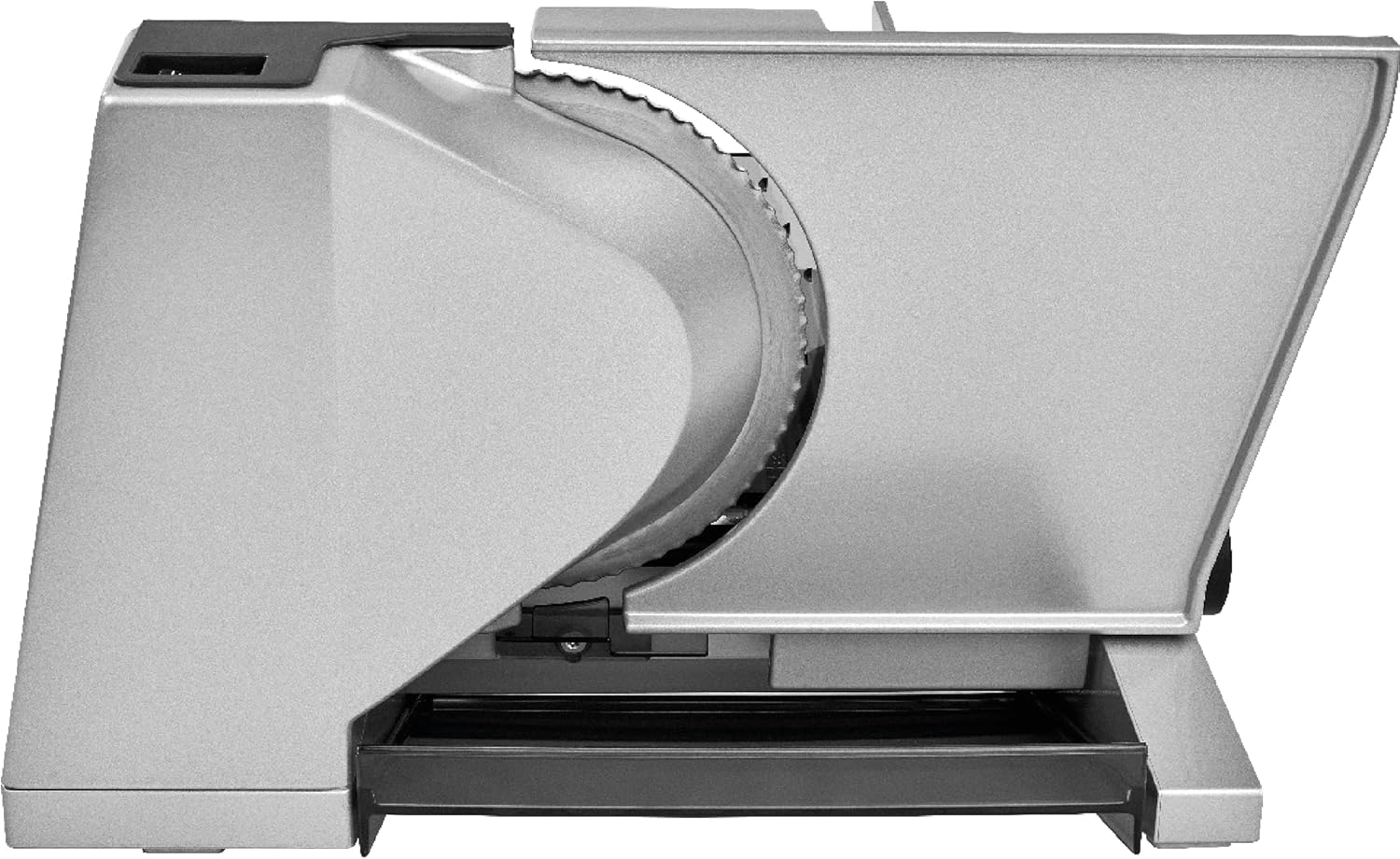 ritter contura 3 cortadora eléctrica de alimentos - rebanadora de pan de metal macizo negro con cuchilla de 17 cm y pieza extraíble-Casamyio