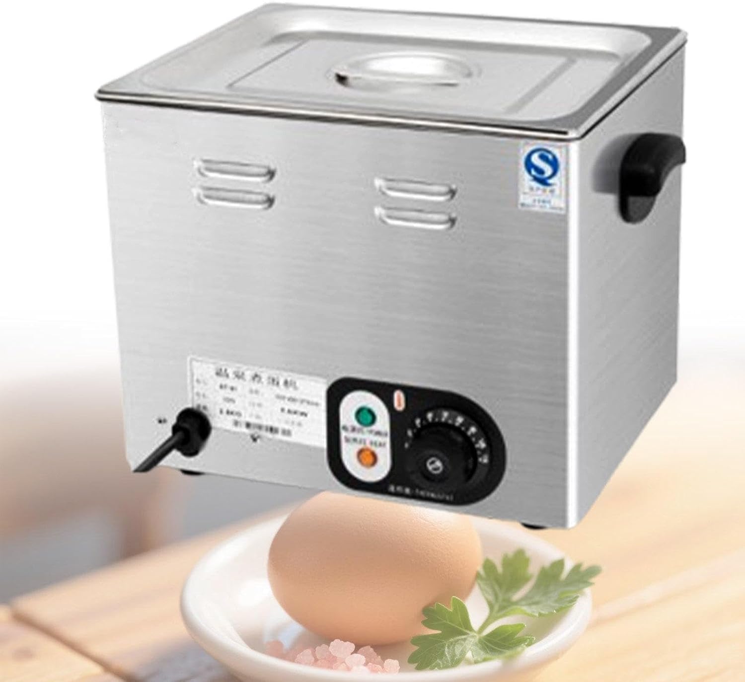 Cocedor automático de huevos al vapor - Máquina eléctrica de gran capacidad para huevos pasados por agua color A-Casamyio