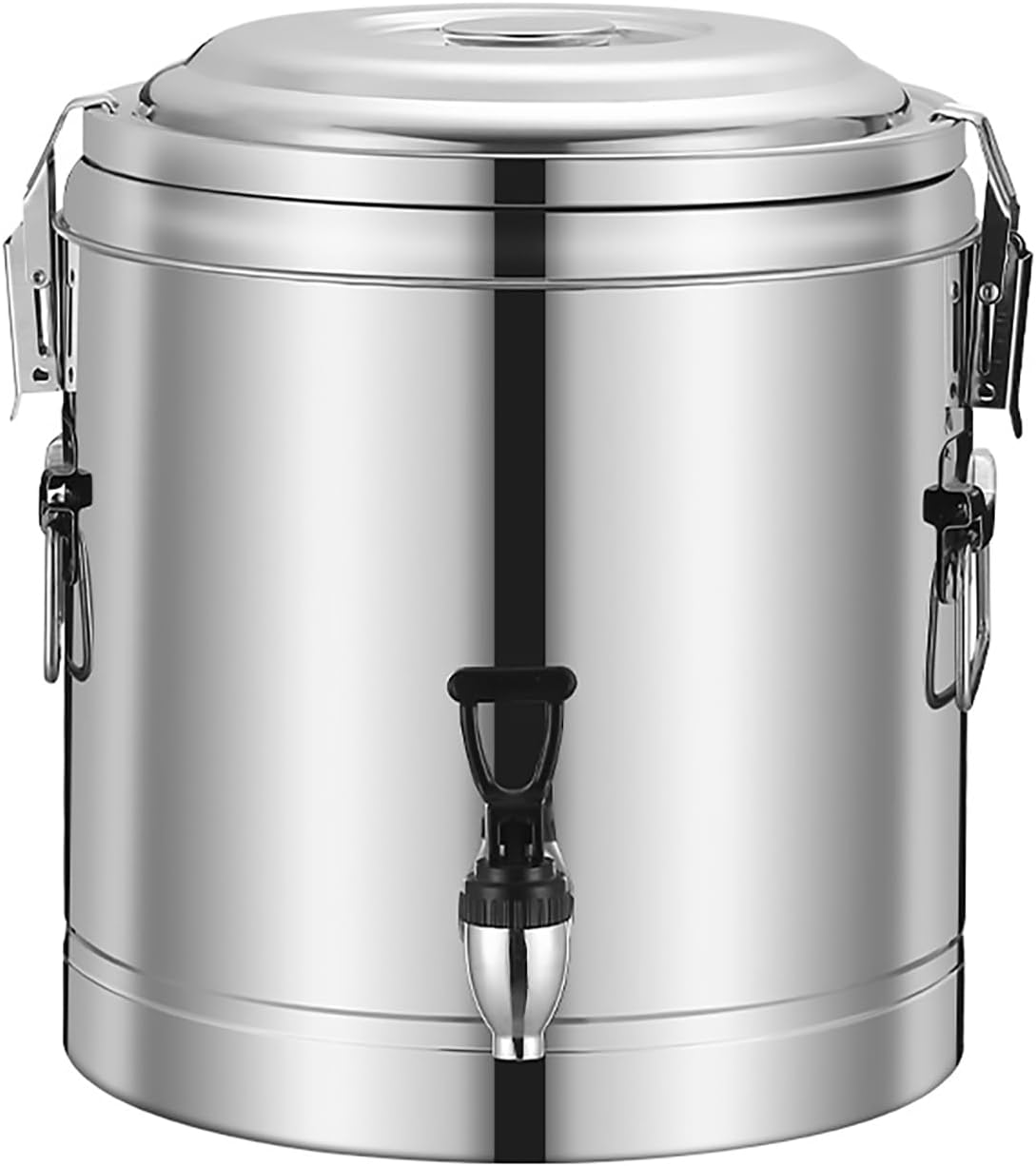 Dispensador de bebidas aislado con grifo - 80 L para bebidas calientes en catering oficina y cafetería-Casamyio