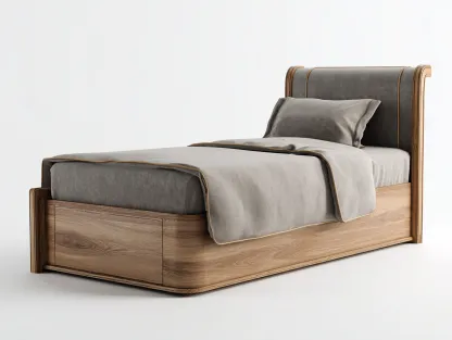 Camas individuales madera 200x100x95 cm - marrón - estilo moderno funcional-Casamyio