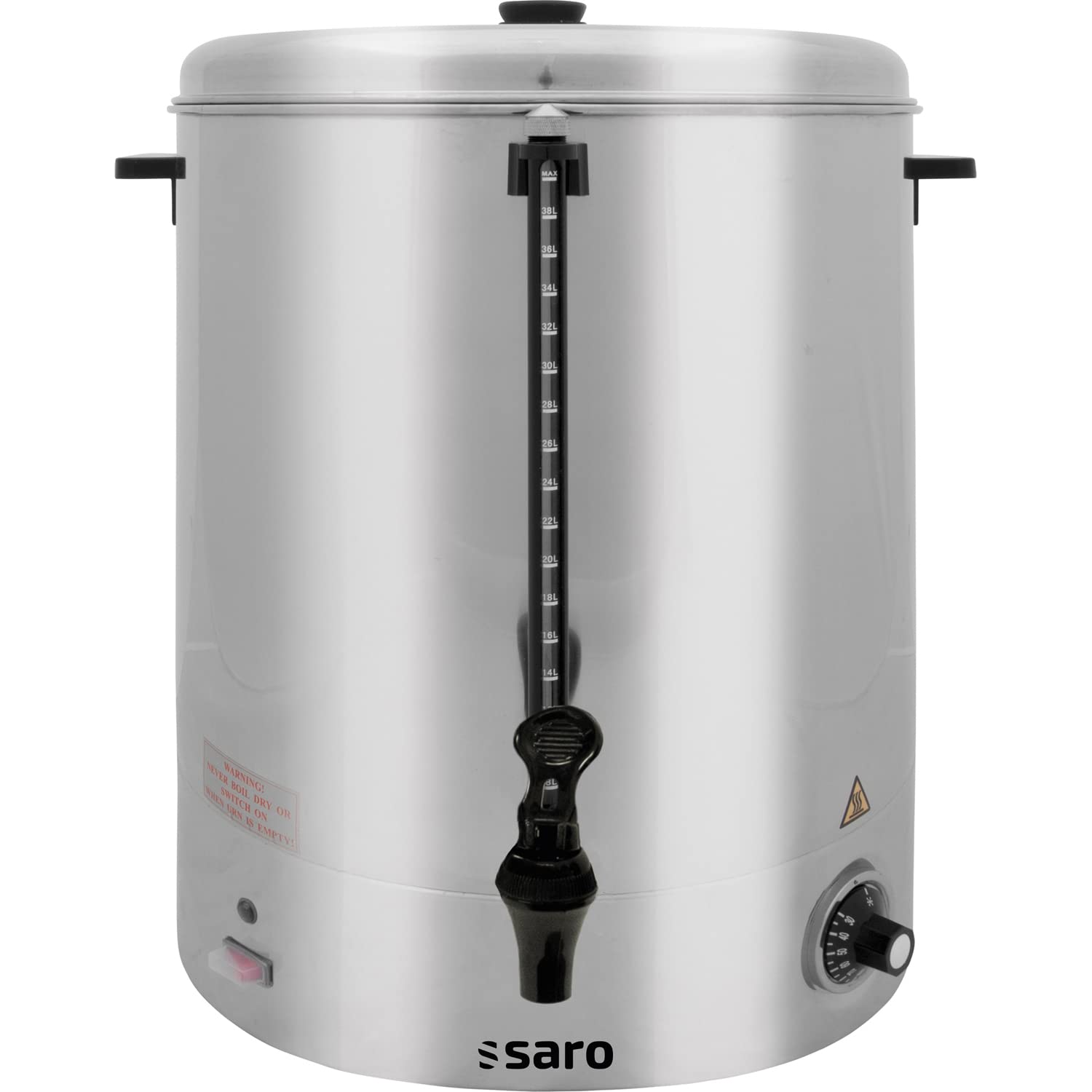 SARO HOT DRINK MAXI hervidor dispensador de agua caliente - 40 L acero inoxidable 2400 W con grifo de seguridad-Casamyio