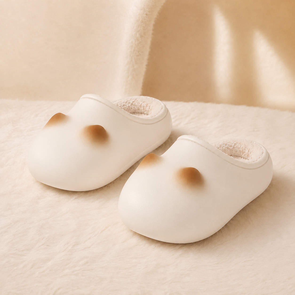 Marshmallow Meow | Fluffy 3D Cat Platform Slippers