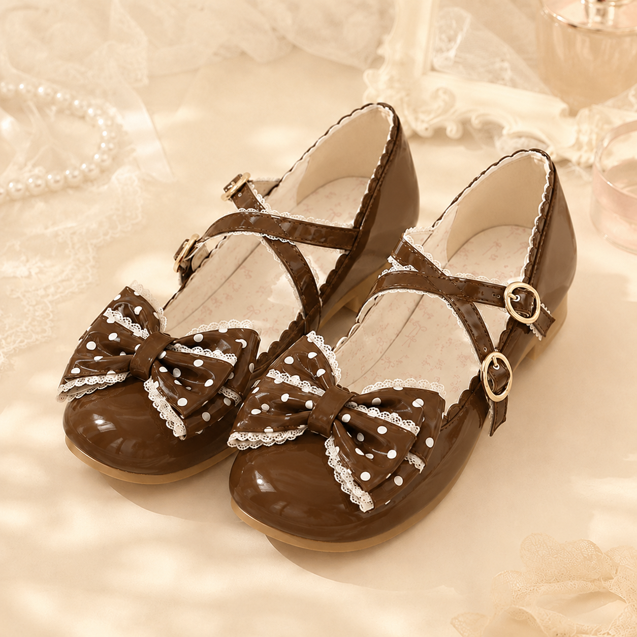 Kitty's Secret | Cat Paw Lace-Sole Mary Jane Flats