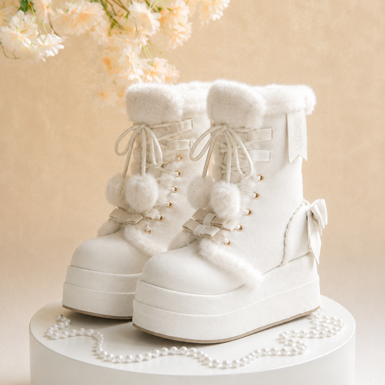 Snow Bunny | Chunky Platform Fur-Trimmed Winter Boots