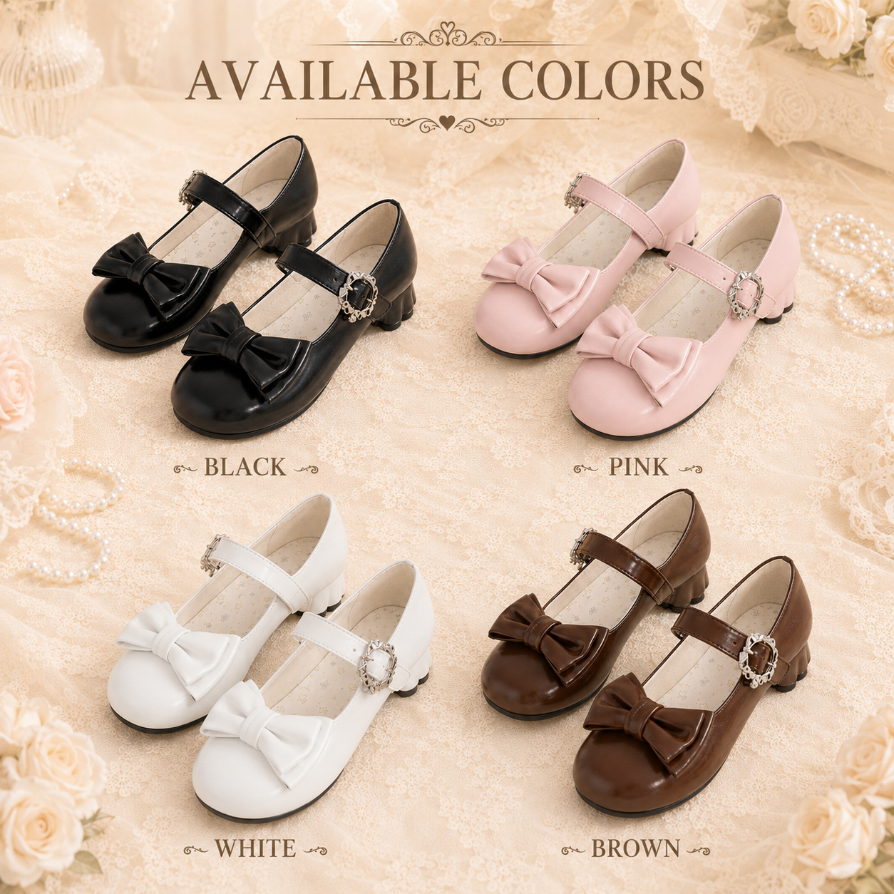 Velvet Paw | Cat-Heel Scalloped Mary Janes