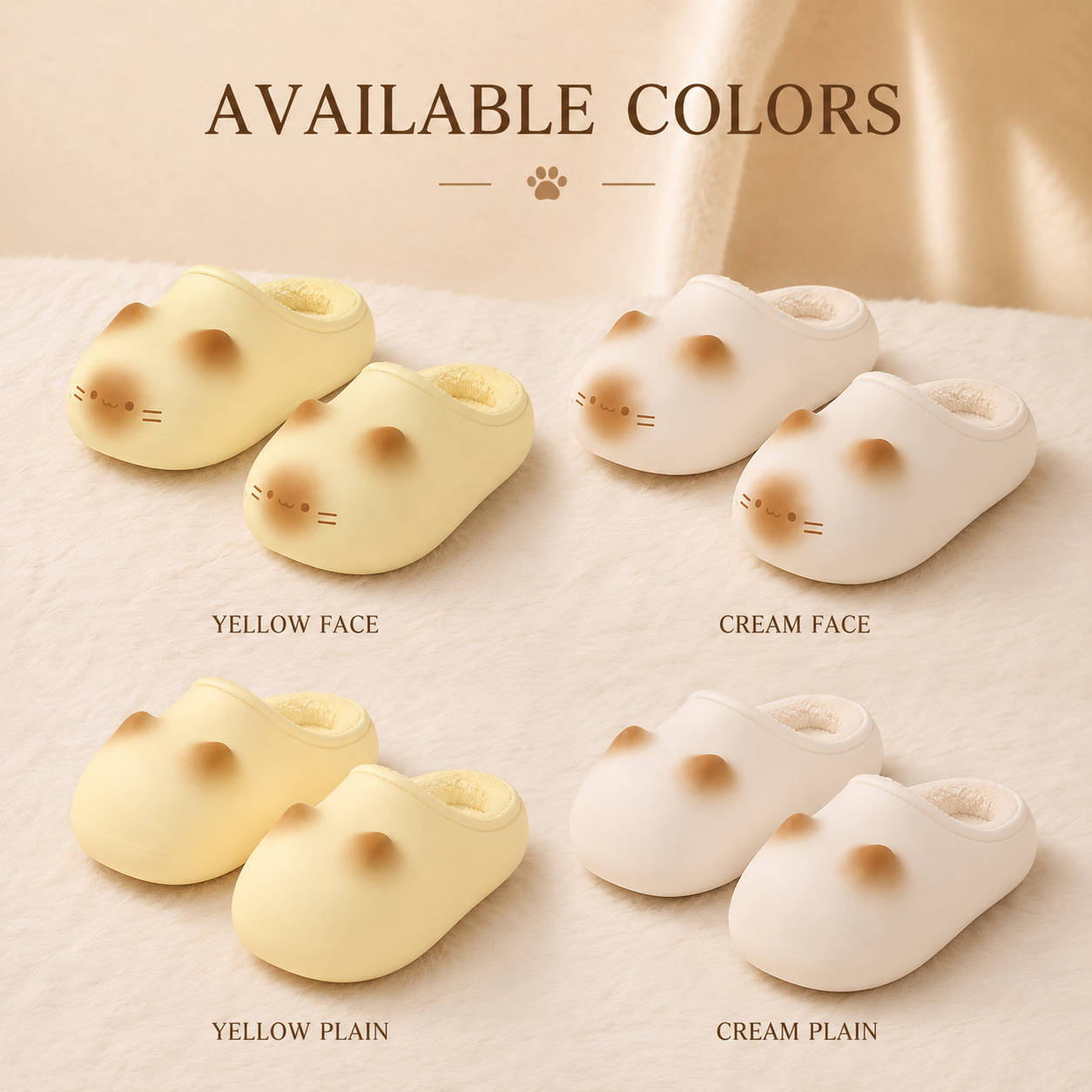 Marshmallow Meow | Fluffy 3D Cat Platform Slippers