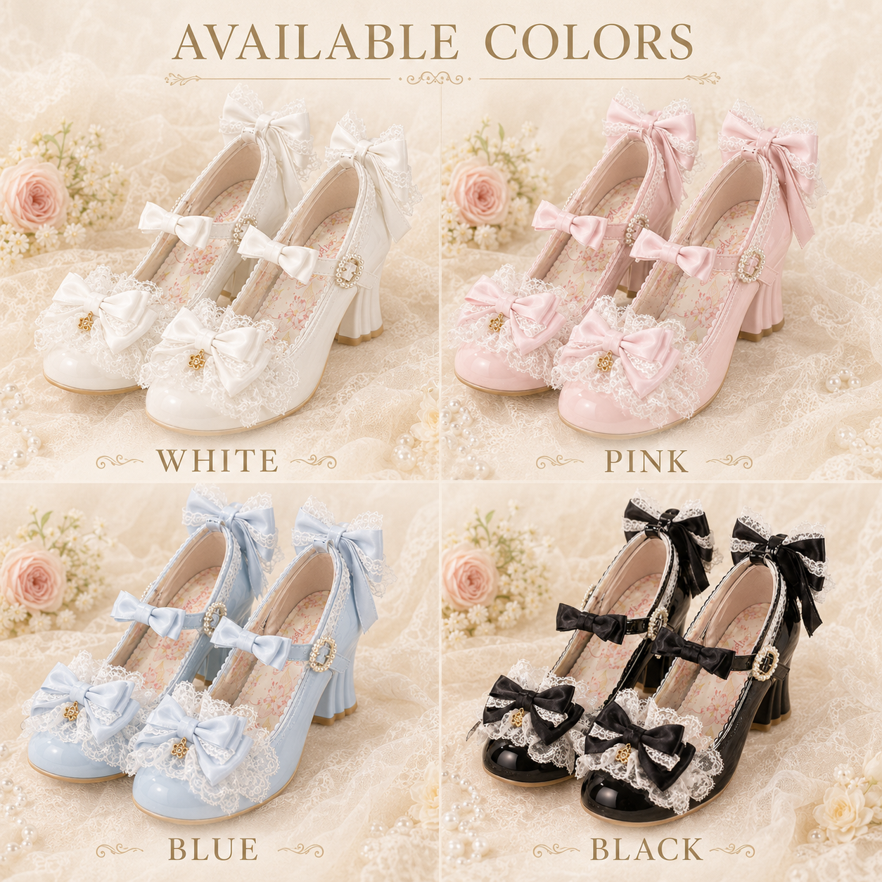 Sweetheart Doll | Ruffled Heart-Buckle Mary Janes