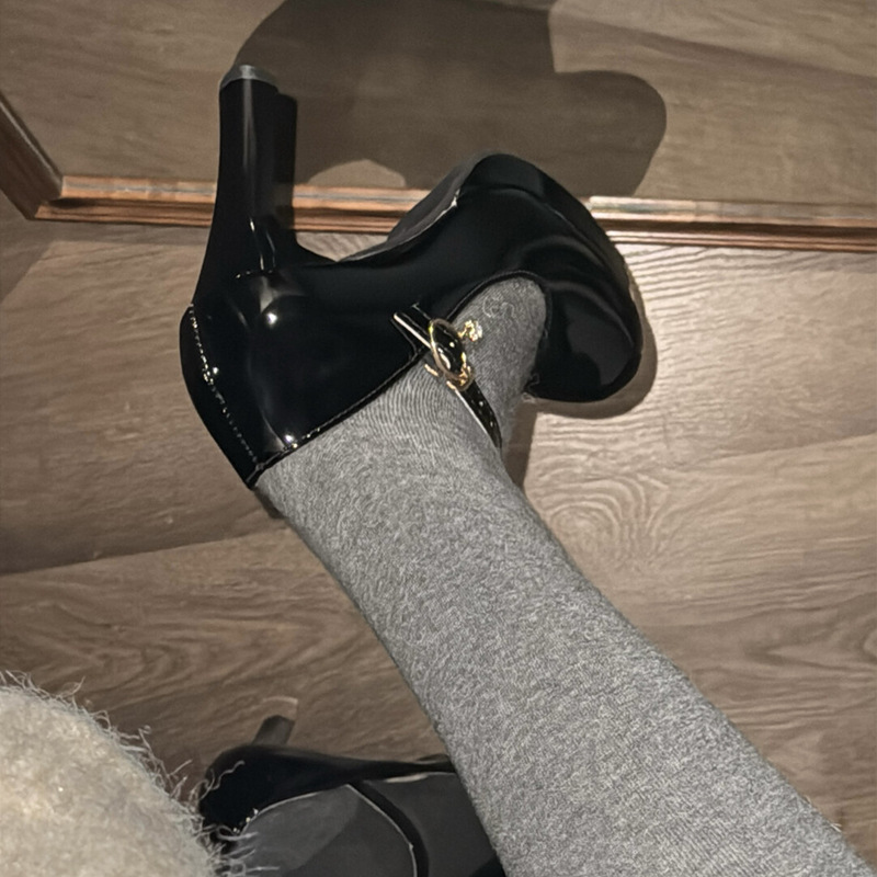 Royal Classic | Single Strap Platform Heels with Charm Buckle