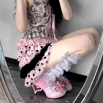 Cupid's Kiss | Heart-Heel Lace Bow Mules